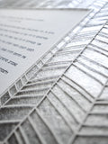 Ketubah Papercut - Chevron Lines (Metallic Border)