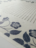 Signature Ketubah Design (Washi Paper) Blooming Garden