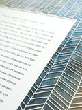 Ketubah Papercut - Chevron Lines (Printed Border)