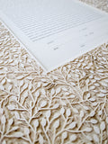 Ketubah Papercut - Lace Leaves (Metallic Border)