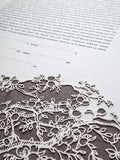 Ketubah Papercut - Branches (Printed Border)