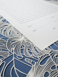 Ketubah Papercut - Tropical Frame (Printed Border)