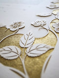 Ketubah Papercut - Blooming Garden (Metallic Border)