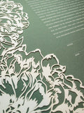 Papercut Ketubah Peonies