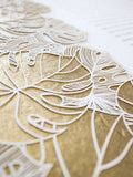 Ketubah Papercut - Tropical Flora (Metallic Border)