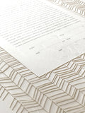 Ketubah Papercut - Chevron Lines (Classic Design)