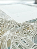 Ketubah Papercut - Tropical Frame (Printed Border)