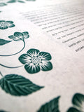 Signature Ketubah Design (Cotton Paper) Blooming Garden