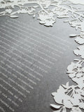 Papercut Ketubah Cherry Blossoms on Washi Paper