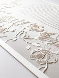 Ketubah Papercut - Southern Magnolias (Classic Design)