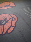 Signature Ketubah - Poppies on Bookcloth