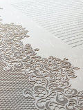 Papercut Ketubah Lace Fringe on Washi Paper
