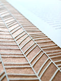 Ketubah Papercut - Chevron Lines (Metallic Border)