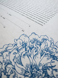 Signature Ketubah Design (Cotton Paper) Peony Corner