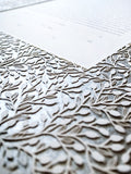 Ketubah Papercut - Lace Leaves (Metallic Border)