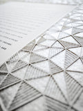 Ketubah Papercut - Geometric (Metallic Border)