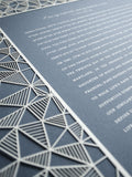 Ketubah Papercut - Geometric (Classic Design)