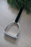 Pewter Equestrian Stirrup Ornament with Velvet Ribbon - Free Shipping