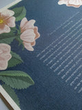 Signature Ketubah Blooming Roses on Bookcloth