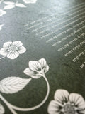 Signature Ketubah - Blooming Garden on Washi Paper