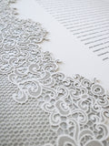 Ketubah Papercut - Lace Fringe (Metallic Border)