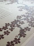 Signature Ketubah Design (Washi Paper) Falling Blossoms