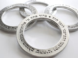 Hebrew Blessing Pewter Napkin Rings