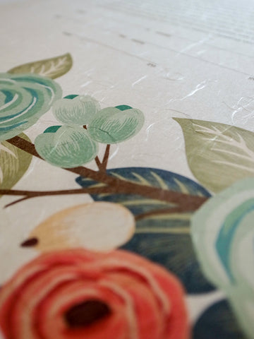 Signature Ketubah Blooming Branches on Washi Paper