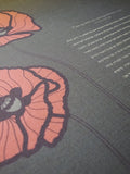 Signature Ketubah - Poppies on Bookcloth