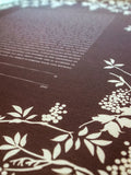 Signature Ketubah Grapevines on Bookcloth