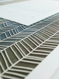 Ketubah Papercut - Chevron Lines (Printed Border)