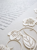 Ketubah Papercut - Blooming Garden (Classic Design)