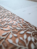 Ketubah Papercut - Lace Leaves (Metallic Border)