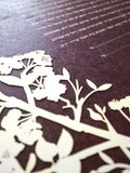 Papercut Ketubah Cherry Blossoms on Washi Paper