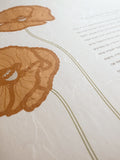 Signature Ketubah Design (Washi Paper) Poppies