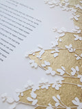 Ketubah Papercut - Sprigs (Metallic Border)