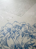 Signature Ketubah Design (Washi Paper) Peony Corner