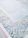 Papercut Ketubah Roses Frame