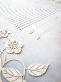 Ketubah Papercut - Blooming Garden (Classic Design)