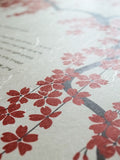 Signature Ketubah Design (Washi Paper) Falling Blossoms