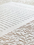 Ketubah Papercut - Lace Leaves (Classic Design)
