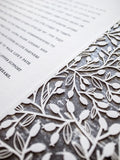 Ketubah Papercut - Lace Leaves (Metallic Border)