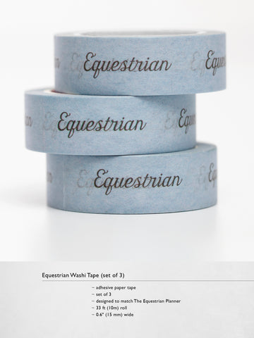 Equestrian Washi Tape (set of 3) - Shipping Included