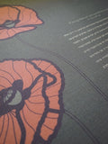 Signature Ketubah - Poppies on Bookcloth