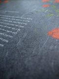 Signature Ketubah Pomegranate Branches on Washi Paper