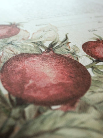 Signature Ketubah - Watercolor Pomegranates on Bookcloth