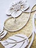 Ketubah Papercut - Blooming Garden (Metallic Border)