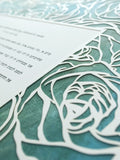 Ketubah Papercut - Roses Frame (Printed Border)