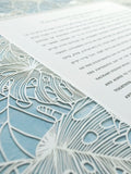 Ketubah Papercut - Tropical Frame (Printed Border)