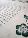 Signature Ketubah Design (Cotton Paper) Blooming Garden